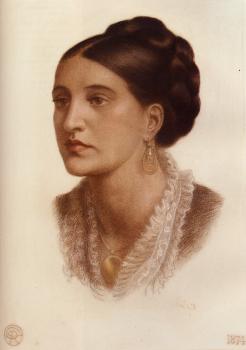 Dante Gabriel Rossetti : Portrait Of Mrs Georgina Fernandez